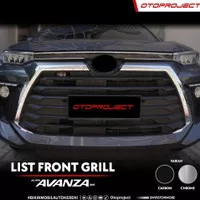 List Front Grill Cover Depan Chrome All New Avanza 2022 -2023 Oto
