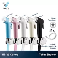 VONE HS-25 Toilet Jet Shower Cebok WC Putih Gading Pink Biru Chrome