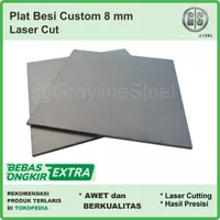 Plat Besi Custom - 8 mm - Laser Cut