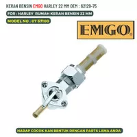 KERAN BENSIN PETCOCK HARLEY MERK EMGO 22 mm 07 67100