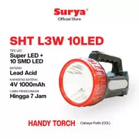 Surya Lampu Senter Besar SHT L3W 10LED + Led Emergency Rechargeable