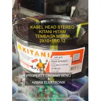 KABEL HEAD STEREO KITANI HITAM 2X10+55 0.12 2X 10