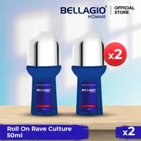 Bellagio Homme Roll On Rave Culture (Red) 50ml x2