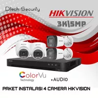 PAKET PASANG CCTV 4 CAMERA COLORVU AUDIO HIKVISION PASANG SETTING CCTV