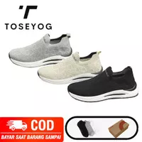 Toseyog 039 CROWN! Sepatu Cowok Keren! Slip On Pria!(Gratis Kaos Kaki)