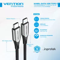 Vention Kabel Data USB Type C Thunderbolt 3 PD Power Delivery M to M