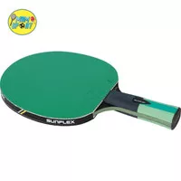 Kayu Bet Pingpong Tenis Meja Sunflex G50 Green Rubber Original