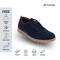 Sepatu Sneakers Pria Footstep Footwear - Polka V2 Navy