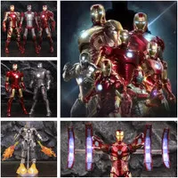 ZD Toys Original Avengers Ironman 2 Iron man Mark 3 with Led Figure