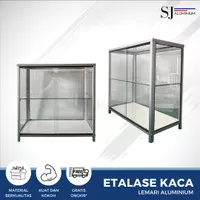 Etalase Kaca Aluminium / Etalase Display / Lemari Kaca - 50 x 25 CM 2A
