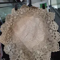 TAPLAK MEJA TAMU BULAT/BUNDAR 50 CM RENDA IMPORT