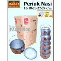 Periuk Ketel Panci Liwet Aluminium 16-18-20-22-24 Cm Global Eagle