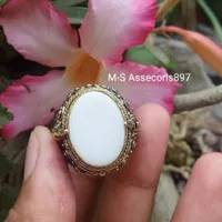 cincin akik batu Yaman Abyadz asli / cincin batu Yaman Abyadz murah 