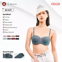 Bra Bh Sorex Seamless Wanita 267 1/2 Cup Polos Busa Sedang Pakai Kawat