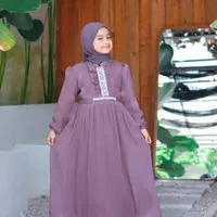 Baju Gamis Syar`i Anak Wanita Medina Kids 9-10 Th Pakaian Muslim Anak