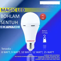 LAMPU MAGIC Emergency KAWACHI 9W Bohlam Bisa Nyala Saat Mati Lampu