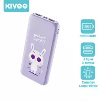 Kivee Powerbank 10000 mAh Mini murah Cute power bank dual usb multi