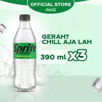 Sprite Zero Lemon Lime Minuman Soda - Botol 390ml - x3 Pcs