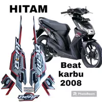 striping honda beat karbu 2008 hitam, lis body motor beat 2008 hitam