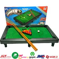 mainan mini set meja billiard.snooker tabble set.mainan billiard