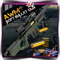 Tembakan Anak AWM Soft Bullet AWP Mainan Sniper Gun