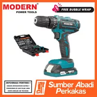 MODERN M-16 Mesin Bor Cordless Drill 20V Set Tangan Baterai Impact M16