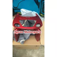 fairing atas ninja rr old merah marron original kawasaki