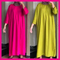 DASTER GAMIS POLOS KEKINIAN / RAYON PREMIUM / LENGAN 3/4 / BUSUI