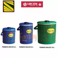 Termos Es / Nasi Lion Star 6 Liter, 8 Liter, dan 10 Liter Rice Bucket