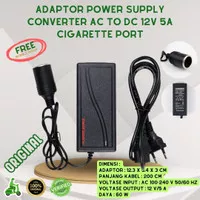 TP 5A AC To DC Adaptor Converter COLOKAN Rokok LIGHTER MOBIL - MURAH