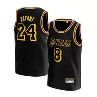 Jersey Kobe Bryant LA Lakers #8 #24 HITAM BLACK Kaos Basket Baju NBA