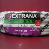 NYM 2X2,5 EXTRANA / EXTRANA NYM 2X2,5MM BAHAN TEMBAGA 1roll 50Meter