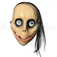 Topeng Momo Hantu Rambut Seram Urban Legend Horor Mask Pesta Halloween