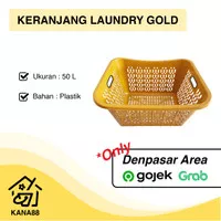 Keranjang Laundry Gold VTR 50 Liter Keranjang Baju Besar Plastik