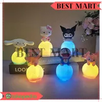 Perlengkapan Kamar tidur lampu tidur 3d Figur Kuromi Sanrio Moon Night