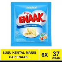 Susu Kental Manis Cap Enaak 1 Pak / Susu Cap Enak isi 6 Sachet