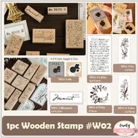 DIY Wooden Rubber Stamp Stempel Kayu Journal, Scrapbook, Diary #02