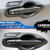 PAKET HANDLE OUTER TANK COVER ELEGANT AVANZA VELOZ 2023 CARBON ISK