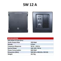 Subwoofer Aktif 12 Inch Wisdom SW 12A SW12A Wisdom SW 12 A