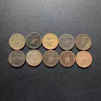 Koin Borongan 10 pcs Nederlandsch Indie 1/2 Cent 1945 TP7ks