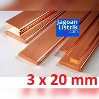 Busbar / Rail Copper 3x20 / Plat Copper Import 3 x 20 mm Tembaga 4mtr