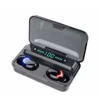 Headset Bluetooth TWS F9-5 LED Smart Display with Powerbank Terbaik