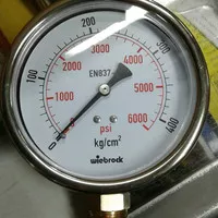 Pressure gauge stainless 400kg 4inch Pressure gauge Raket 6000psi