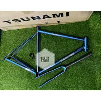 Frame Roadbike Rim Brake Seaboard Tsunami Blue paket seatpost