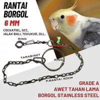 1 set rantai dan borgol burung falk cockatiel parkit australia