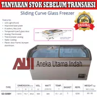 GEA SD-500BY Sliding Curve Glass Freezer Premium 500 L