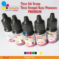 Tinta Stempel Permanen Ink Stamp Isi 15ml | Tinta Stempel Plastik 