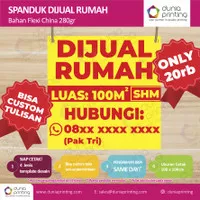 Spanduk Banner rumah Dijual / di sewa / Di kontrakan 