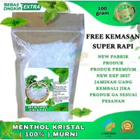 MENTOL KRISTAL MURNI 100 GRAM/ MENTHOL CRYSTAL ( FOOD GRADE ) 