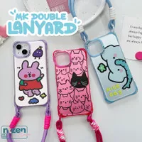 Case Iphone MK DOUBLE LANYARD KARAKTER CASE 15 PRO MAX